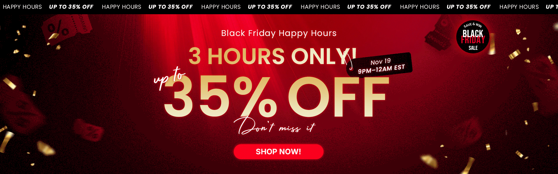Black Friday happy hours