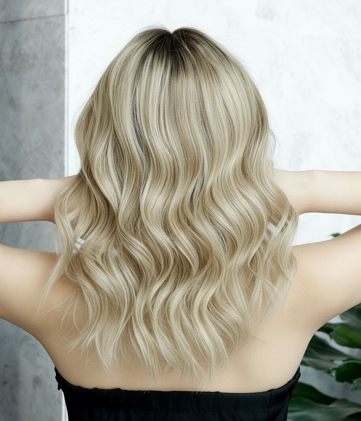 Serenity E | BlondeBalayage Remy Human Hair Silk Top with Lace Front Wig | Hand-tied Medical Cap