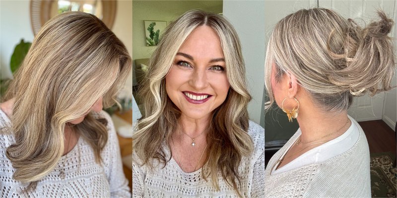dusty ash brown hair topper