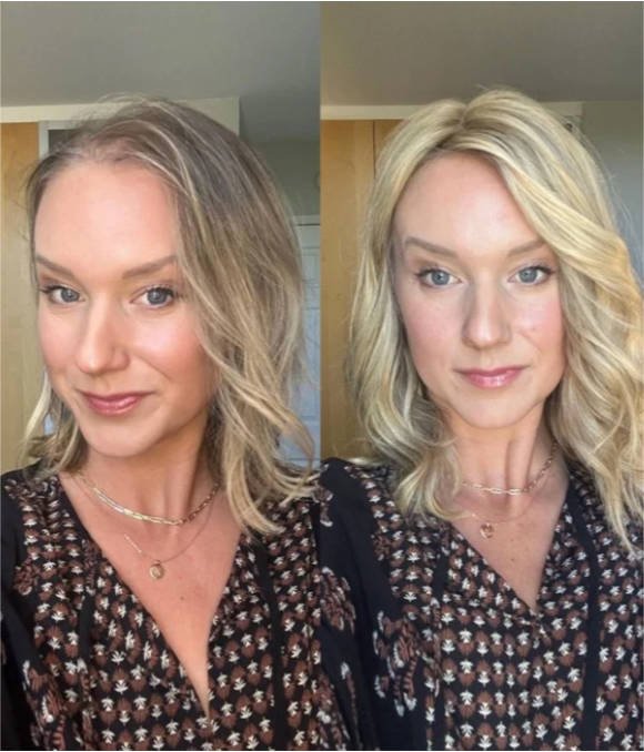 7" x 8" Upgrade Courtney Mono Top Human Hair Topper | 626R Vanilla Butter Blonde