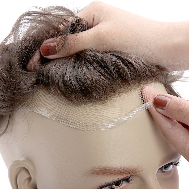Natural-looking front lace hair system