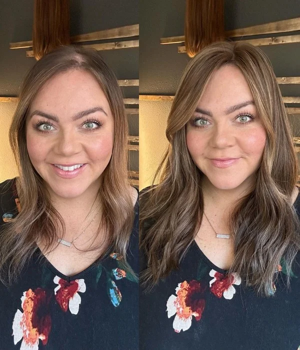 hair-topper before and after