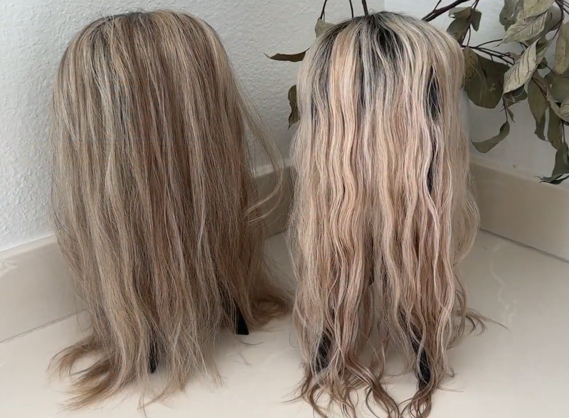 hang the toppers on the wig stand