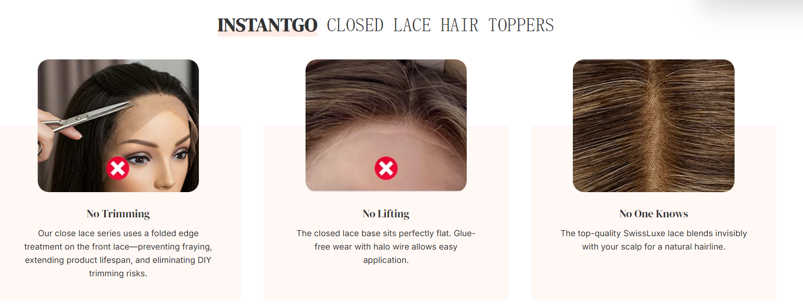 pros of closed lace toppers