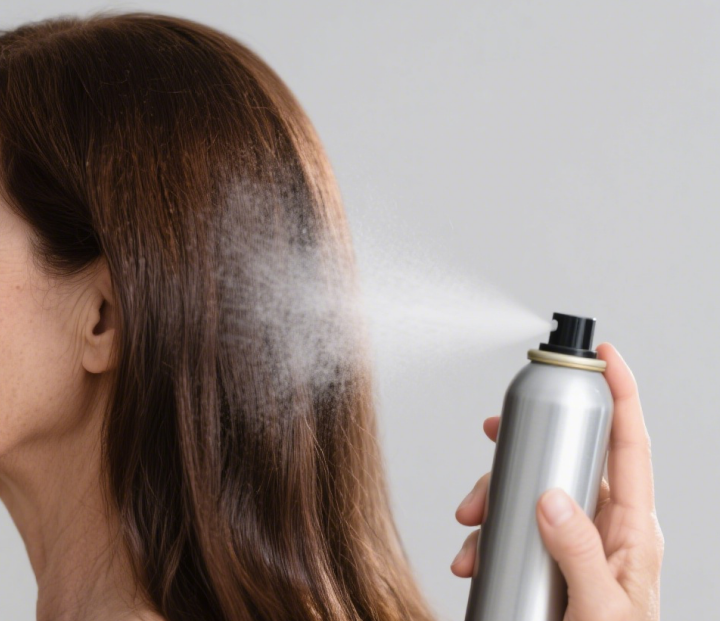 hair spray on hair topper