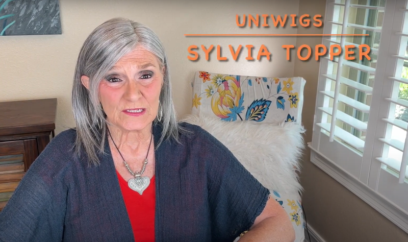 Sylvia grey hair topper