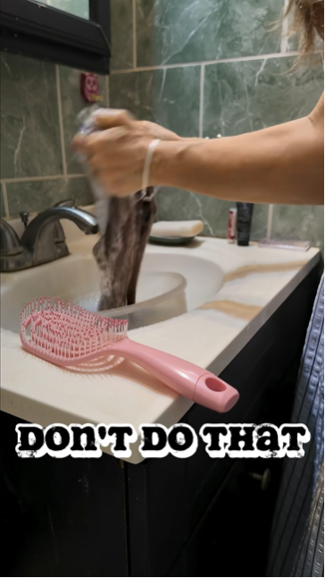 wash the hair topper with conditioner.