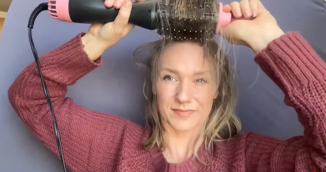 lift the bio hair up and away from the face